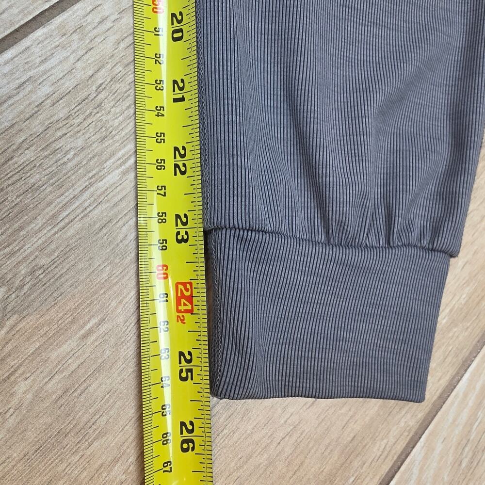 Beyond Yoga Ribbed Jogger Pants Womens S Gray High Rise Lounge Pocket - Picture 6 of 8